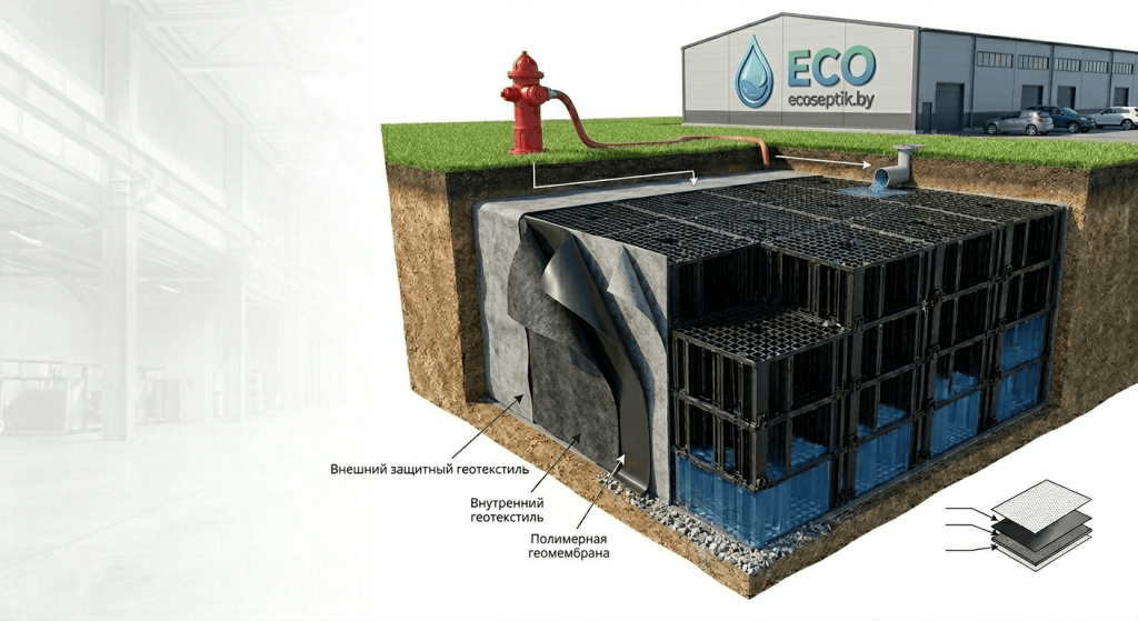 Модульная система ECO - накопление воды для вторичного использования