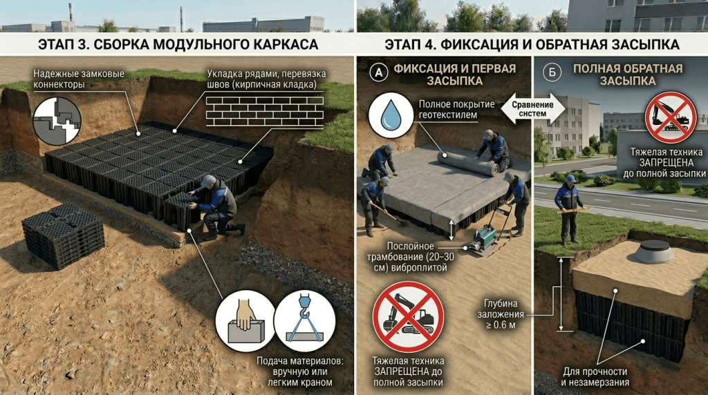 Модульная система ECO - установка секций и запуск системы