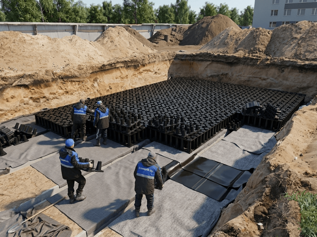 Монтаж системы обработки воды - модульной системы ECO